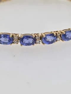 14,4ct Saphire Diamond Tennis Bracelet