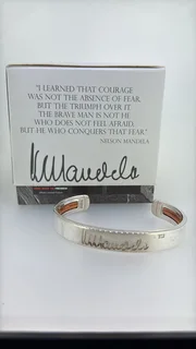 Collectable Nelson Mandela Election Poster 1994 &amp; Silver Mandela Bangle