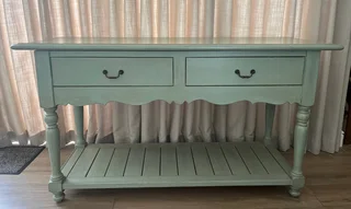 Sideboard/Credenza - carved wood with 2 drawers