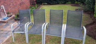 Outdoor chairs including strong stand