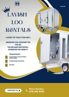 VIP mobile toilets for hire
