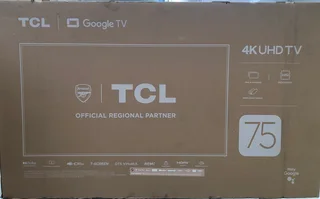 Tv’s Dealer: Tcl 75” Smart Hdr10+ Google Tv Edgeless 4k Uhd Qled Brand New