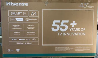 Tv’s Dealer: Hisense 43” Smart Vidaa Edgeless Full Hd Led Brand New
