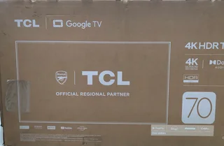 Tv’s Dealer: Tcl 70” Smart Hdr10 Plus Edgeless 4k Ultra Hd Google Led Brand New
