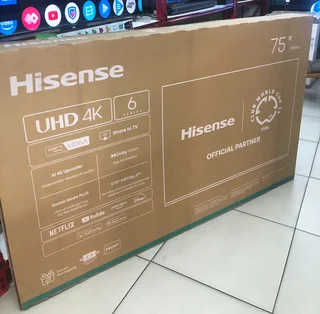 Tv’s Dealer: Hisense 75” Smart Vidaa 4k Ultra Hd Edgeless Hdr Led Brand New