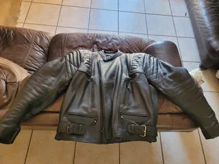 Leather Biker Jacket XL - AMA Imola