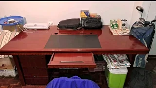 Rosewood corporate desk.