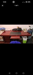 Rosewood corporate desk.