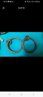 Vintage Curtain Rail Brackets and Rings - Metal