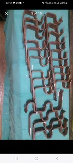 Vintage Curtain Rail Brackets and Rings - Metal
