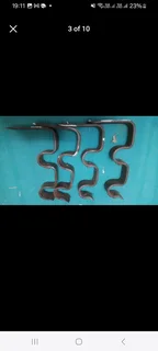 Vintage Curtain Rail Brackets and Rings - Metal