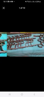 Vintage Curtain Rail Brackets and Rings - Metal