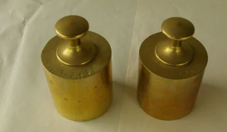 Brass Cylindrical Weights (Pair of 5Kg)