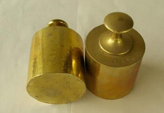 Brass Cylindrical Weights (Pair of 5Kg)