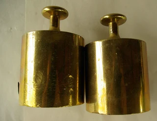 Brass Cylindrical Weights (Pair of 5Kg)