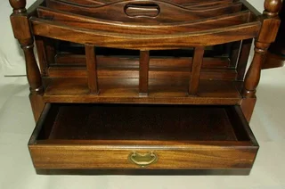 Magazine Rack - Solid Mahogany