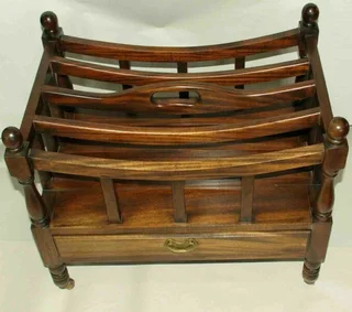 Magazine Rack - Solid Mahogany