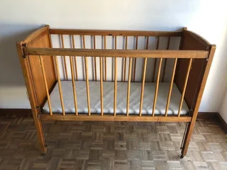 Vintage Wooden Cot and Play Pen