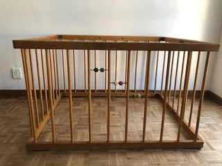 Vintage Wooden Cot and Play Pen