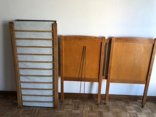 Vintage Wooden Cot and Play Pen