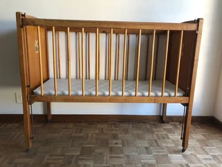 Vintage Wooden Cot and Play Pen