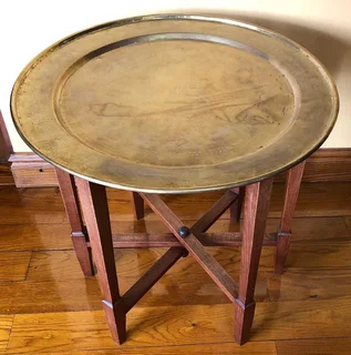 Brass Topped Side Table