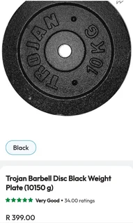 Stainless steel barbell and 2 x 10kg Weider Weight Discs