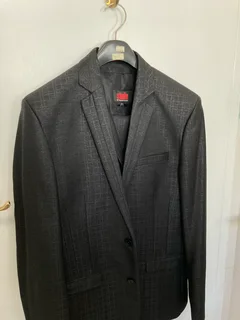 3 piece charcoal grey suit