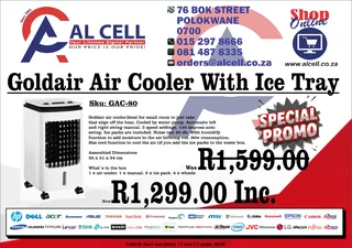 Goldair – Air Cooler with Ice Tray GAC-80