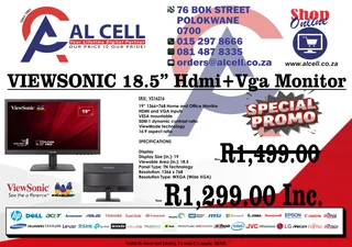 Viewsonic 18.5″ Hdmi+vga Monitor