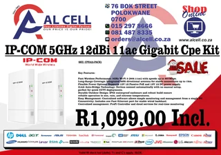 IP-COM 5GHz 12dBi 11ac Gigabit Cpe Kit