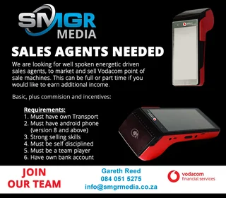 SMGR Media Vodacom POS Area sales Manager