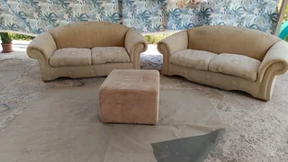 2x2 seater couch for sale with ottoman in good condition and very comfortable located in newlands we