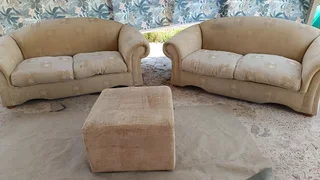 2x2 seater couch for sale with ottoman in good condition and very comfortable located in newlands we