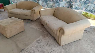 2x2 seater couch for sale with ottoman in good condition and very comfortable located in newlands we