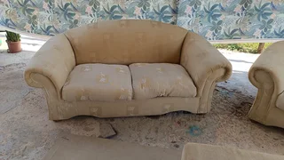 2x2 seater couch for sale with ottoman in good condition and very comfortable located in newlands we