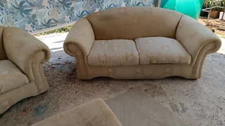 2x2 seater couch for sale with ottoman in good condition and very comfortable located in newlands we