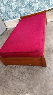Single bed mattress and base in good condition and very comfortable