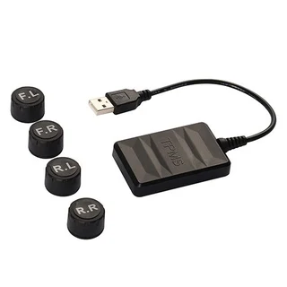USB Tire Pressure Monitor, 0,8 BAR Car External TPMS for Android Car Radio