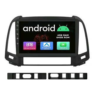 Hyundai Santa Fe (2006 -2012) Android Radio With Wireless Apple Carplay and Android Auto