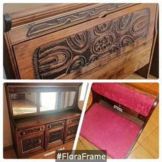 Bedroom, Headboard, Dressing Table And Stool