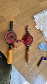 Vintage Stanley hand drills for sale.