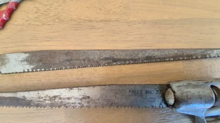 Vintage MILLERS FALLS No. 27 key hole metal twist saw and another.