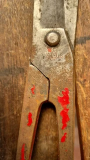 Vintage quality tin snips made by ZELUS rare find.