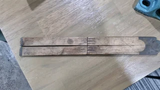 Vintage wood and brass Rabone ruler.