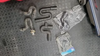 Rubber waste fittings various sizes for sale.