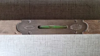 Vintage Rabone and Son's wood hand level with brass.