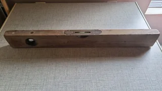 Vintage Rabone and Son&#39;s wood hand level with brass.