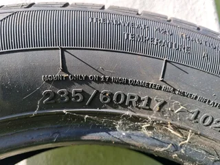 Windforce 235/60R17 tyre as new for sale.