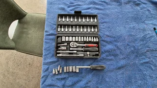 46 piece socket set with extras for sale.